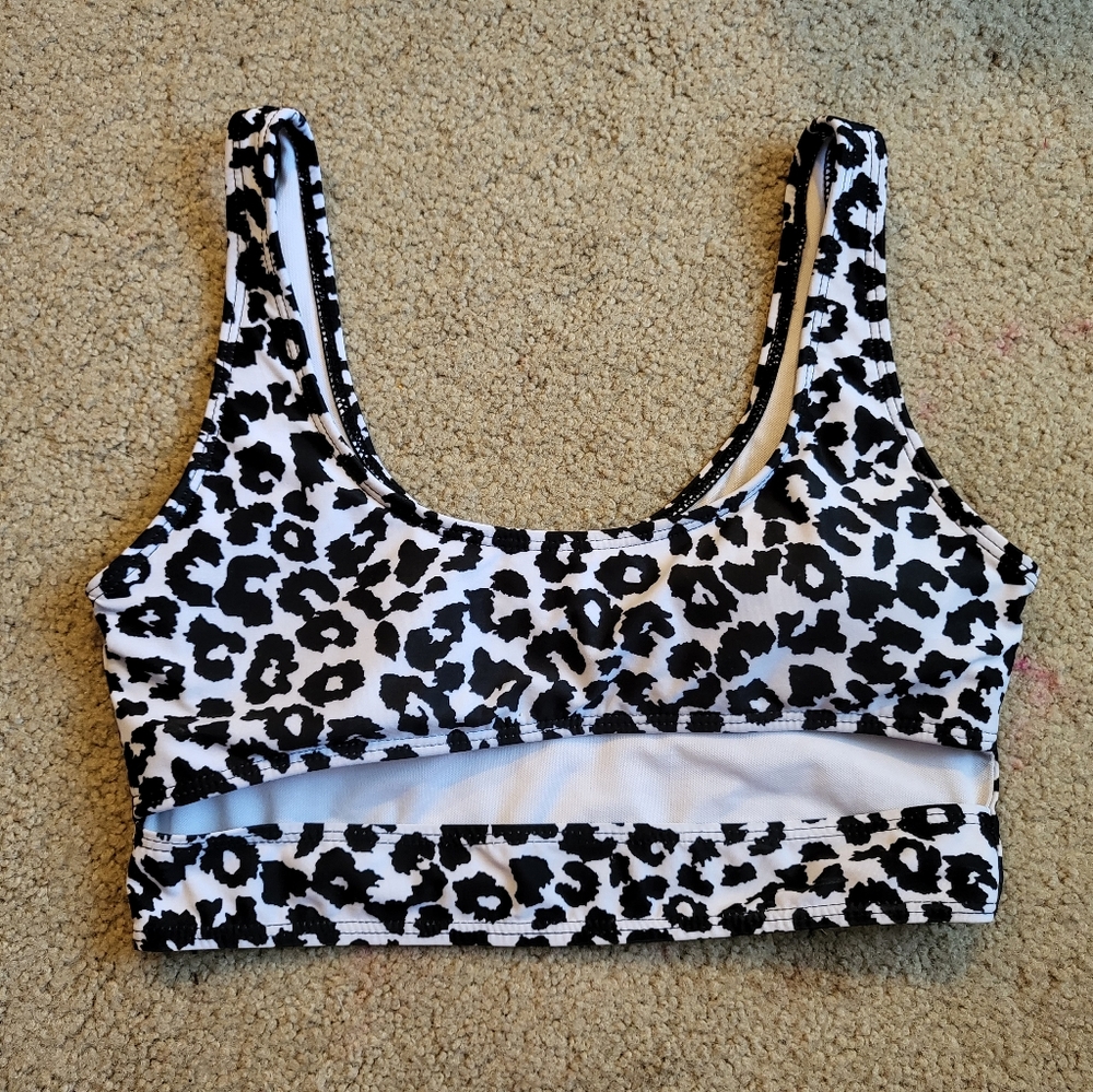 Leopard Print Bikini Top